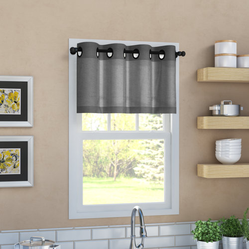 Winston Porter Pyron Solid Colour Tailored 50'' W Window Valance